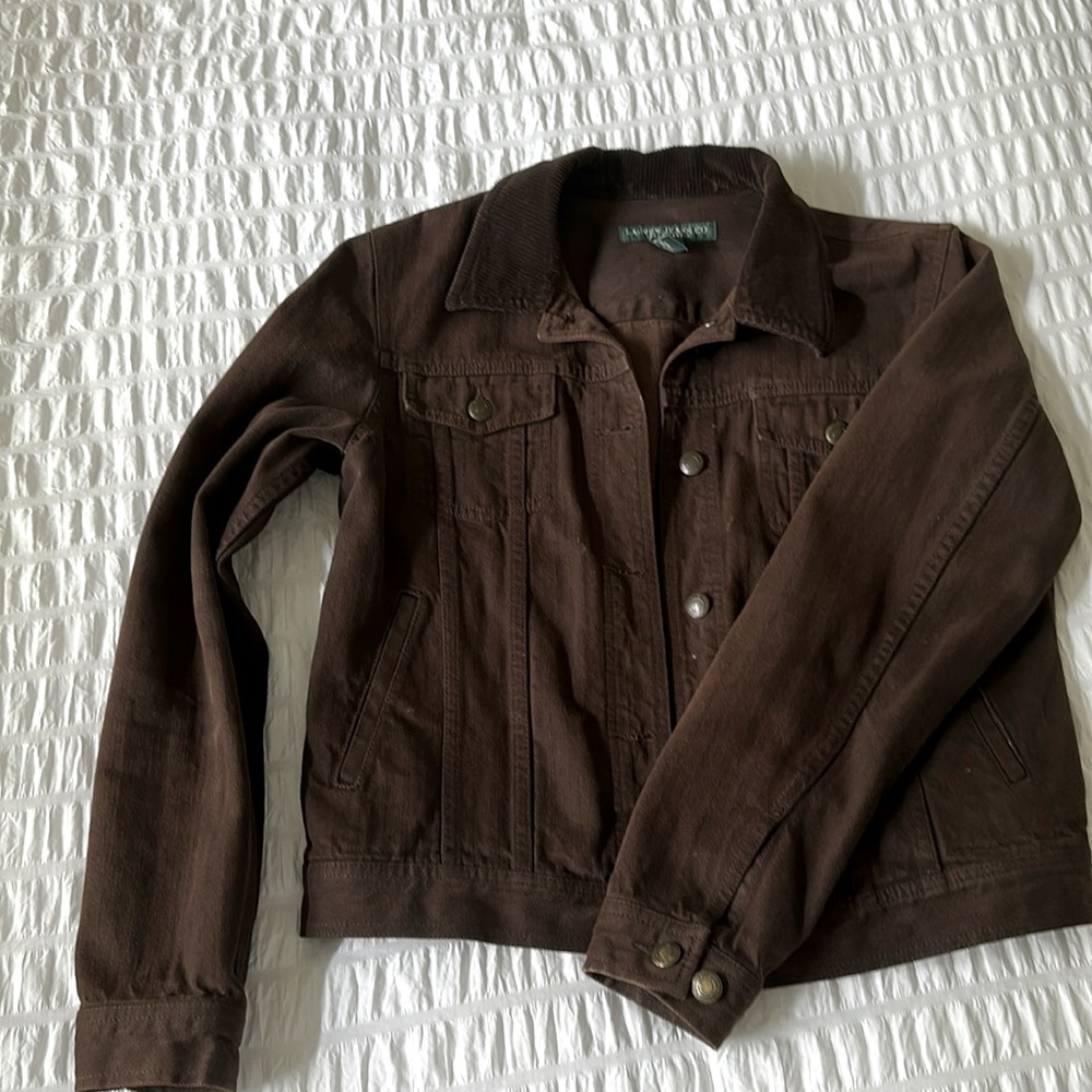Lauren Jeans Co. size M brown jean jacket.